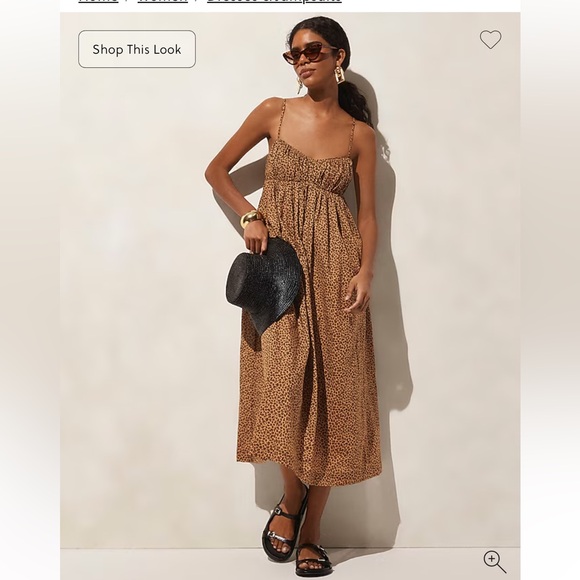 NWT 🌟 Cotton voile empire-waist dress in leopard print - Picture 2 of 7